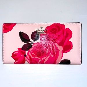 Kate Spade Cameron Street Roses Stacy Snap Wallet